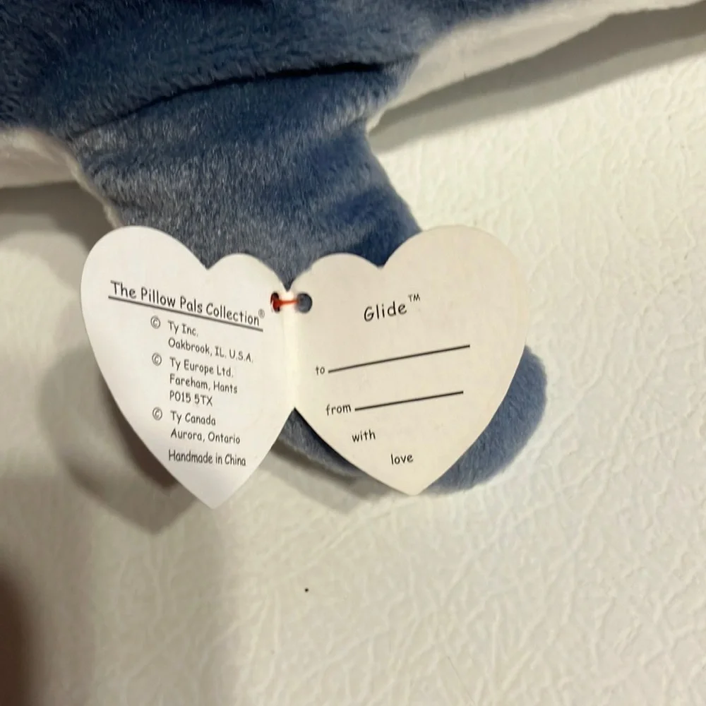 TY‎ Pillow Pal Plush Gray Dolphin Toy
